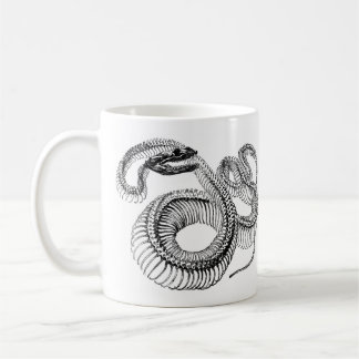 Café Caneca 11oz de esqueleto do cobra do vintage