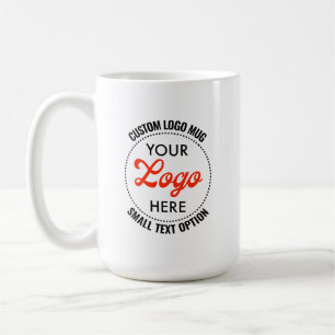 Café Caneca 15oz com Logotipo Personalizado de Texto Pe