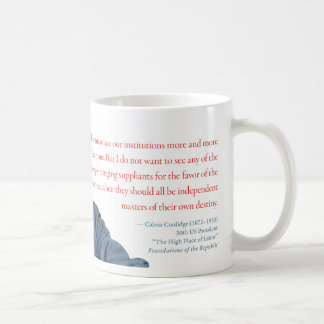 Café Caneca #1 "programas sociais " de Calvin Coolidge