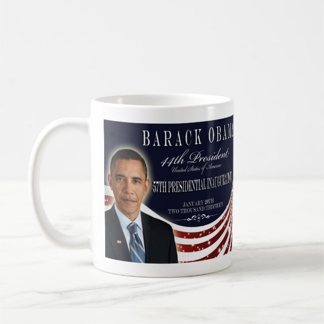 Café Caneca 2013 comemorativa da inauguração de Barack (Esquerda)