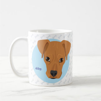Café caneca abby do filhote de cachorro