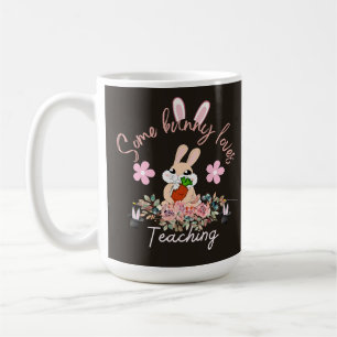 Café Caneca adorável de coelho que ama ensinar