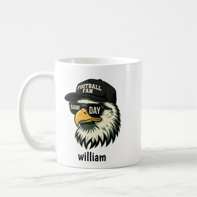 Café Caneca Águia Personalizada para Fã de Futebol | Pr (Esquerda)