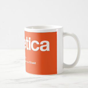 Café Caneca alaranjada reversa grande de LoveHelvetica