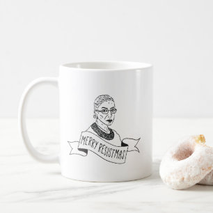 Café Caneca alegre de Ruth Bader Ginsburg Resistmas