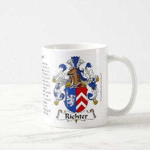 Café Caneca alemão da brasão da família de Richter