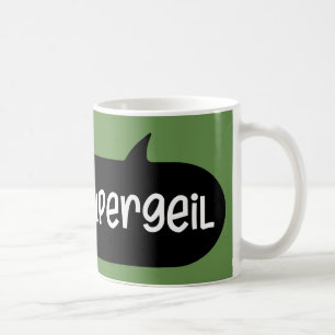 Café Caneca alemão do dialecto do calão de Supergeil