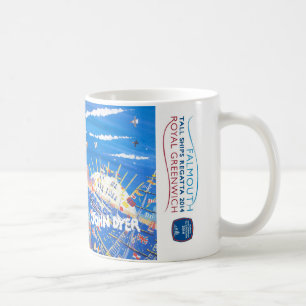 Café Caneca alta real da arte da regata dos navios de