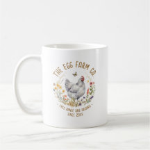 Caneca Amante de Frango Aquarela Galinha Cinza Flo