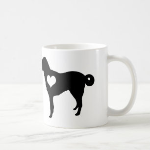 Café Caneca anatólia do coração do cão de pastor