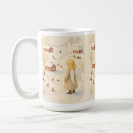 Café Caneca Anjo de Inverno Presente Vila de Natal