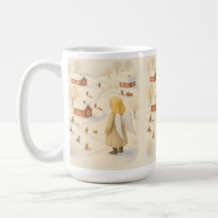 Café Caneca Anjo de Inverno Presente Vila de Natal