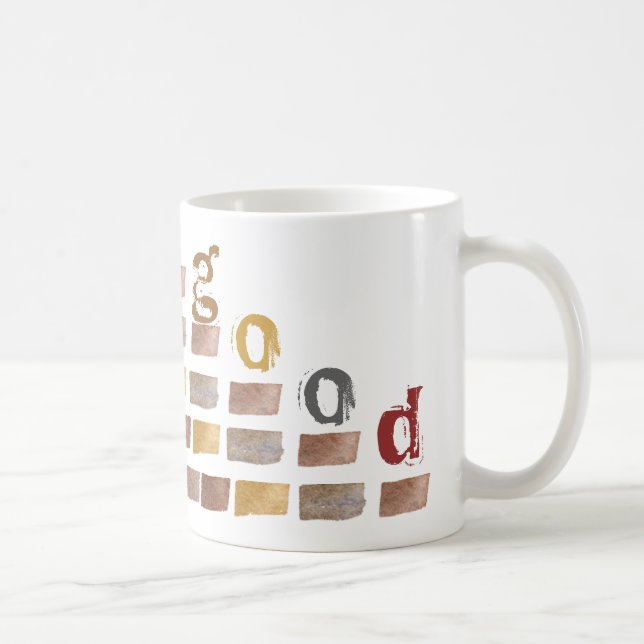 Café Caneca artística em cores de tom da terra (Direita)