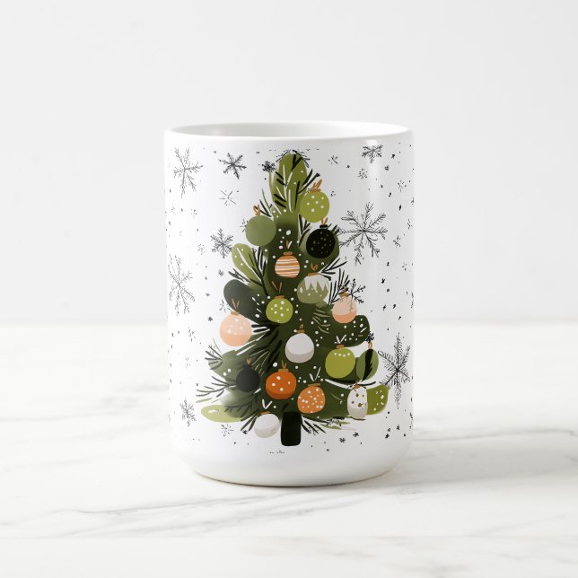 Café 🎄 Caneca Árvore de Natal Retro-Chic ☕⭐ (Centro)