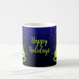 Café Caneca Árvores Festivas de Neon