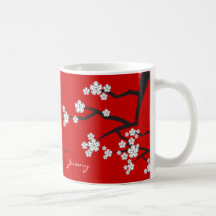 Café Caneca asiática do casamento de Sakura do zen