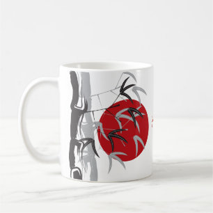 Café Caneca asiática do zen do jardim de bambu orienta