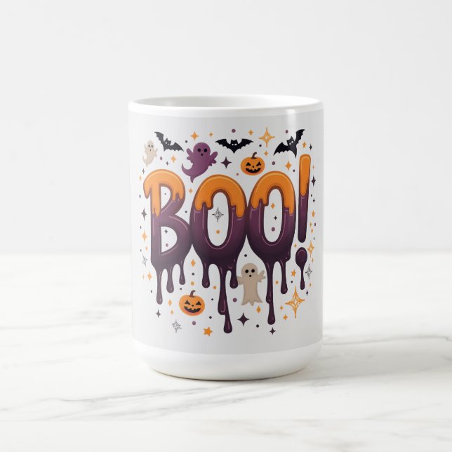 Café Caneca Assustadora de Halloween – Design Divertido (Centro)