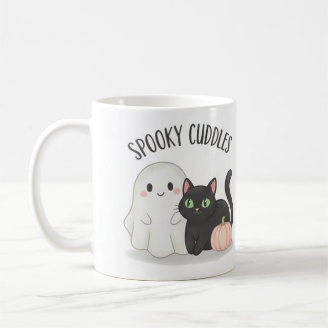 Café Caneca Assustadoramente Fofa de Halloween (Esquerda)