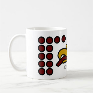 Café caneca asteca do sinal do dia de 12 águias