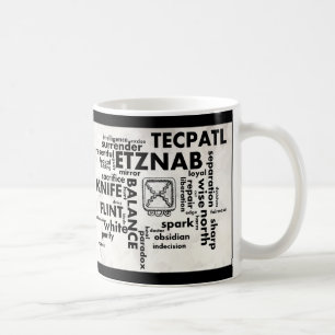 Café Caneca asteca maia de Etznab Tecpatl da nuvem da