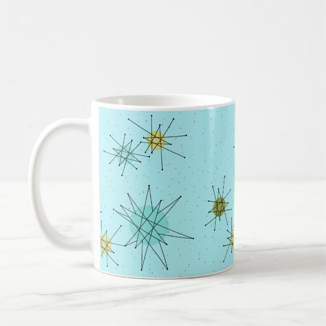 Café Caneca atômica azul de Starbursts do ovo do pisco (Esquerda)