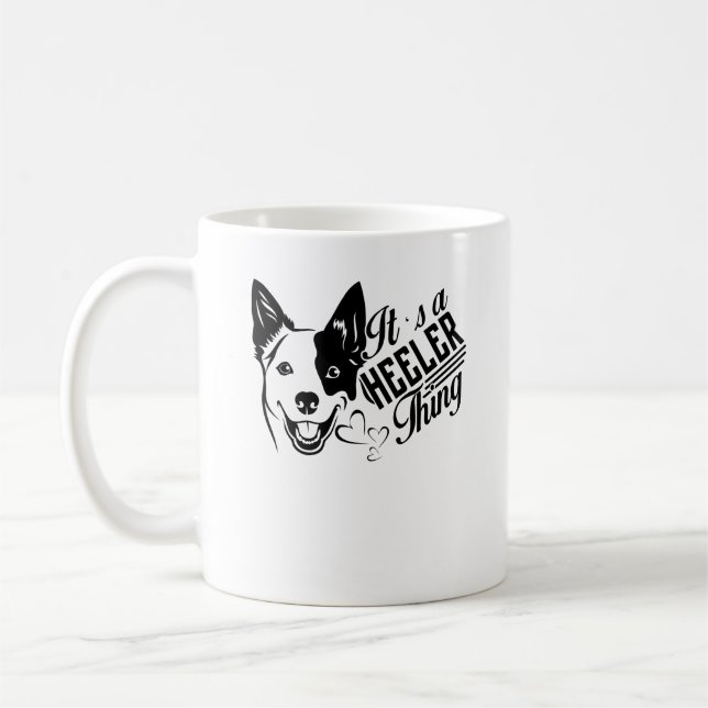 Café Caneca azul da coisa de Heeler (Esquerda)
