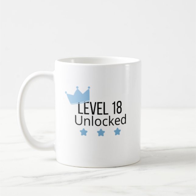 Café Caneca Azul de Aniversário Desbloqueado Nível 18  (Esquerda)