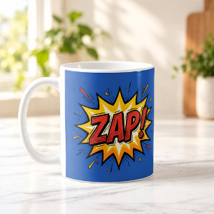 Café Caneca Azul de Arte Pop de Quadrinhos ZAP