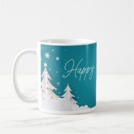 Café Caneca Azul de Natal Feliz – Festa de Fim de Ano