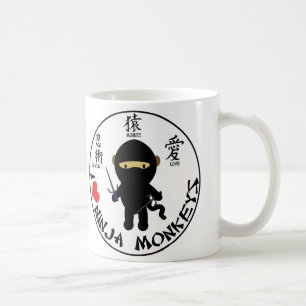 Café Caneca básica - macacos do ninja do amor de I