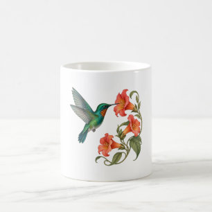 Café Caneca Beija-Flor Esmeralda e Flores de Trombeta C