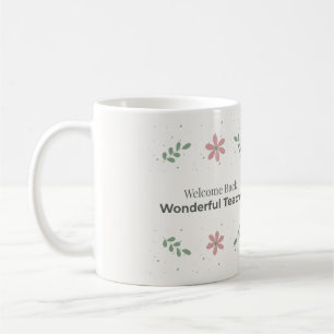 Café Caneca Bem-vindo de Volta Professor Presente de