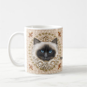 Café Caneca Birman Cat Fleur De Lis