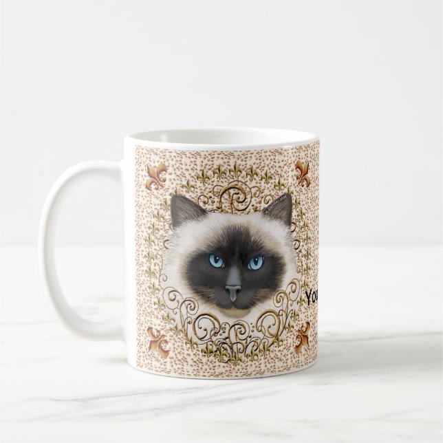 Café Caneca Birman Cat Fleur De Lis (Esquerda)