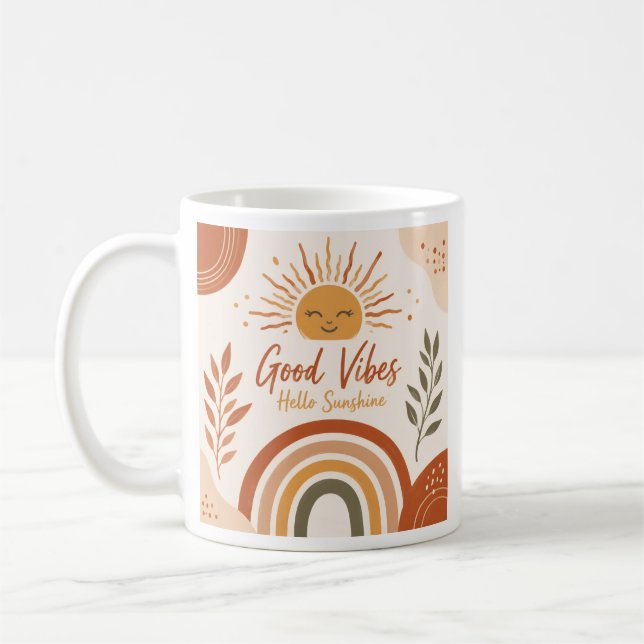 Café Caneca Boho Good Vibes - Olá Sol Chuva de Cores Ca (Esquerda)