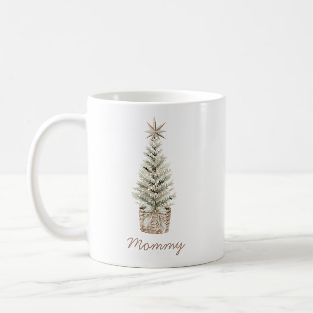 Café Caneca Boho Neutra de Natal para Mamãe (Esquerda)