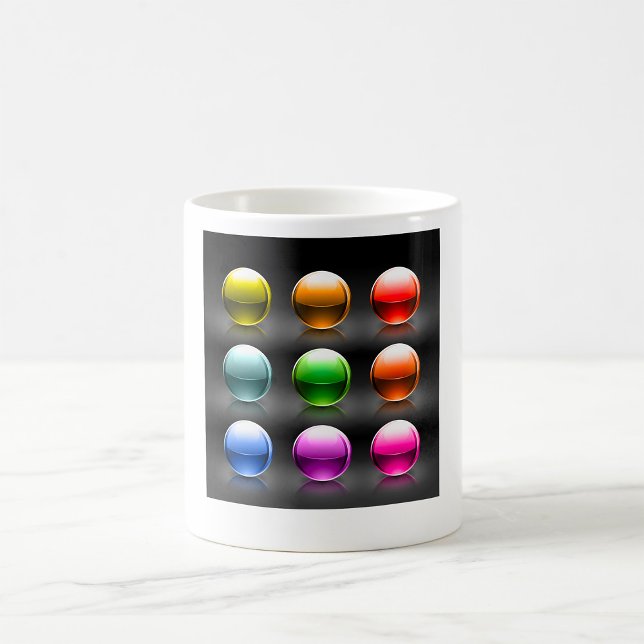 Café Caneca Bolas de Vidro Coloridas (Criador carregado)