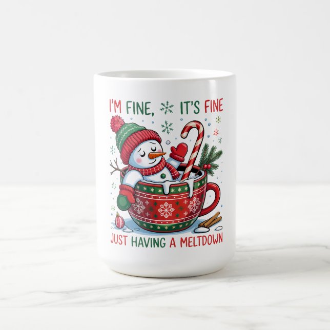 Café Caneca - Boneco de Neve Engraçado Caneca de Natal (Centro)