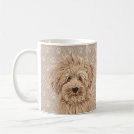 Café Caneca bonita das pinturas do cão de Labradoodle