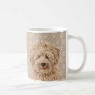 Café Caneca bonita das pinturas do cão de Labradoodle