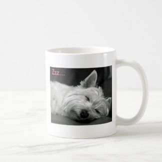 Café Caneca bonito do cão de Westie (montanhas
