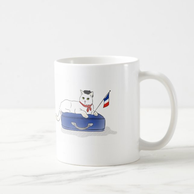 Café Caneca bonito do gato de Paris (Direita)