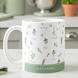 Café Caneca Botânica de Jardim de Cozinha Personalizada