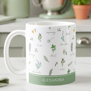 Café Caneca Botânica de Jardim de Cozinha Personalizada