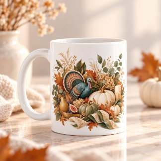 Café Caneca Botânica Elegante de Ação de Graças – Colhe