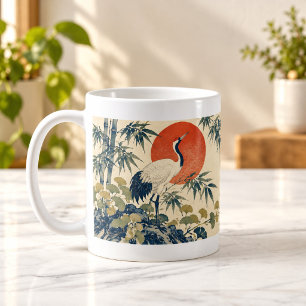Café Caneca Botânica Japonesa de Crane Bambu e Ginkgo