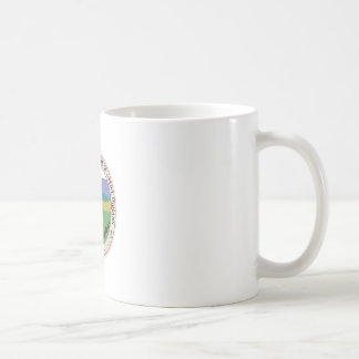 Café Caneca branca básica do selo de Whitetop