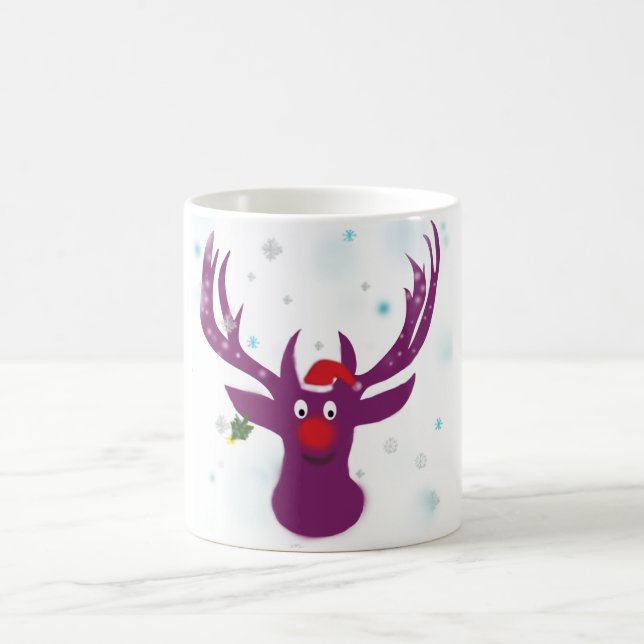 Café Caneca Branca Clássica de Ano Novo (Centro)