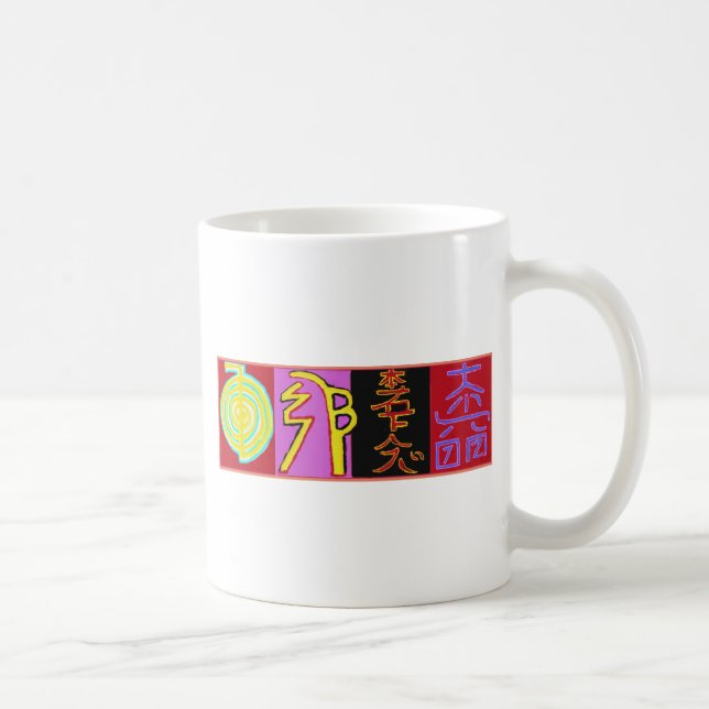Café Caneca branca clássica de Reiki (Direita)